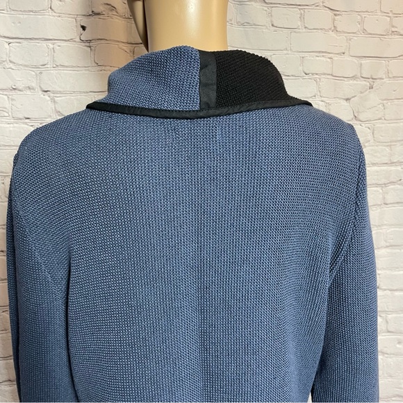 New Jaskar Sweater Blue Black Cotton Blend European Sweater Size L - Picture 14 of 14
